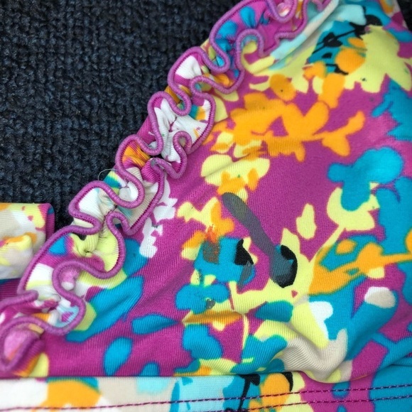 ANA A New Approach Black & Multi-Colored Floral Bikini Size 10 - Picture 5 of 13